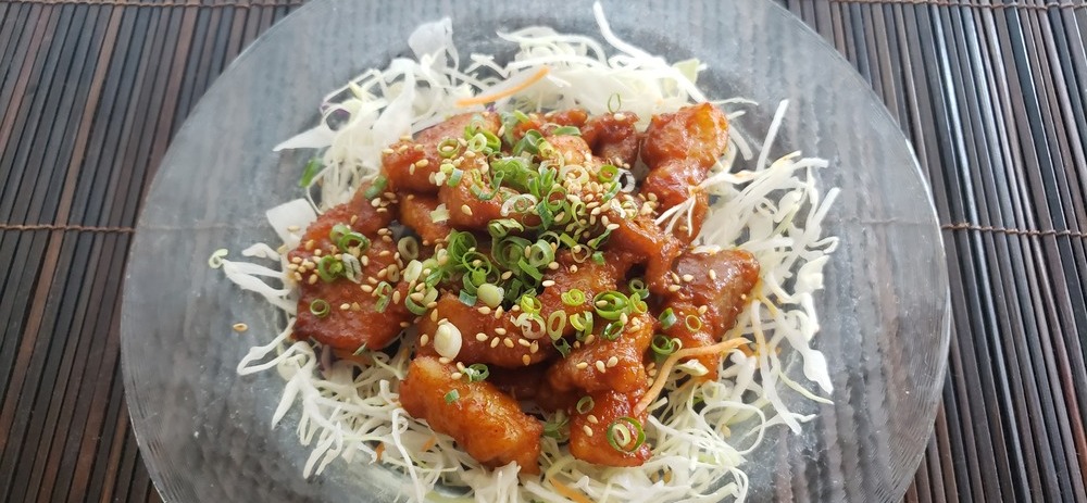 豚ロース肉のコチュジャン炒め